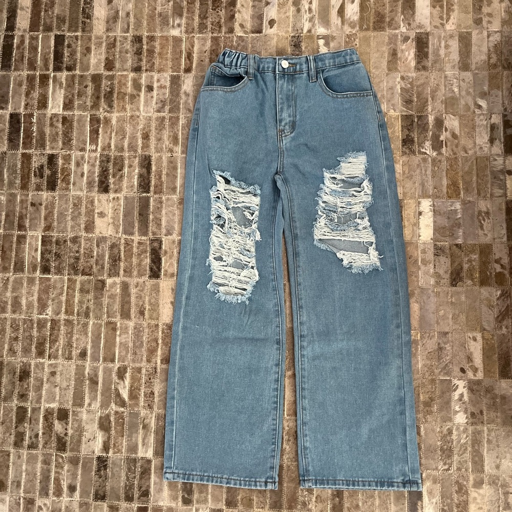 Blue Distressed Kid’s Jeans